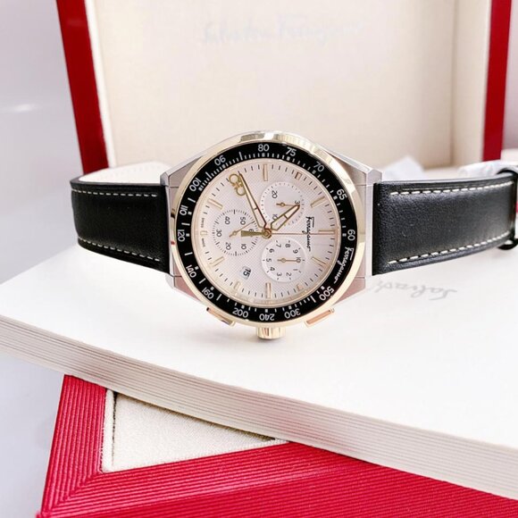 Ferragamo Men's Super Sport Leather 43mm Watch